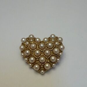 Pearl Heart Brooch